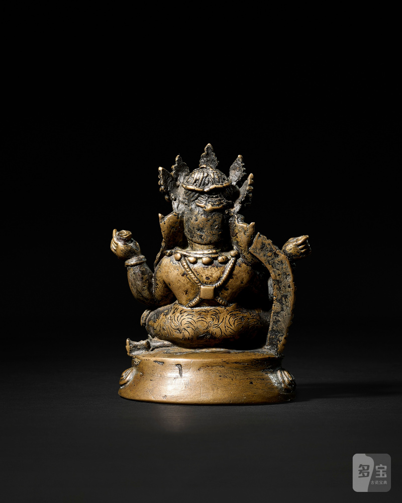 STATUE DE MAHAKALA CHATURBHUJA EN ALLIAGE DE CUIVRE  TIBET, XVIE-XVIIE SIÈCLE - 图4